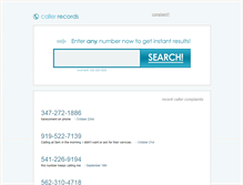 Tablet Screenshot of callerrecords.com